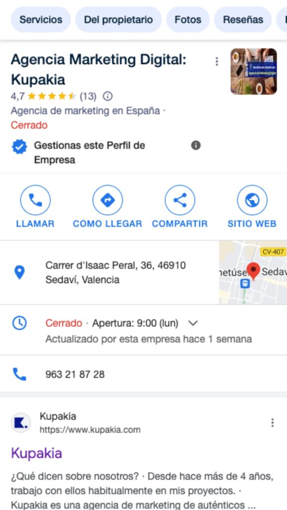 optimizacion de mobile first de google ejemplo